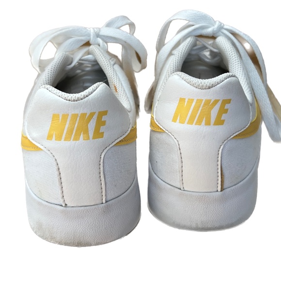 Nike Court Royale Sneakers White Yellow Swish 7.5 Low Top CD5405-102 Dated 11/19 - Picture 4 of 8